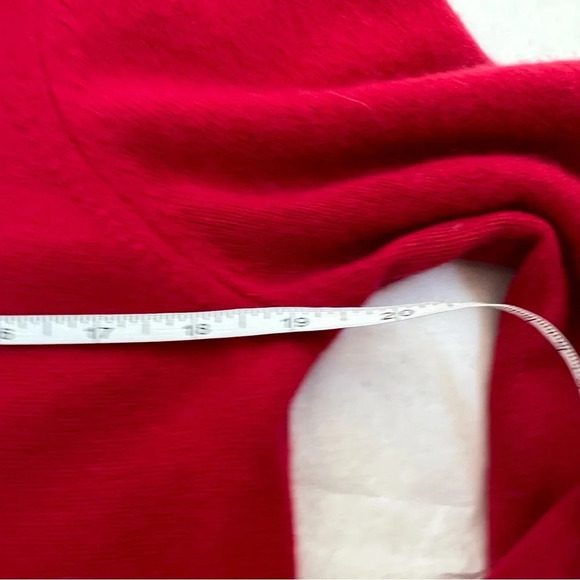 Who is Who Cashmere Red Mock Neck Sweater Size S Apres Ski Cabincore Cozy - Picture 9 of 11